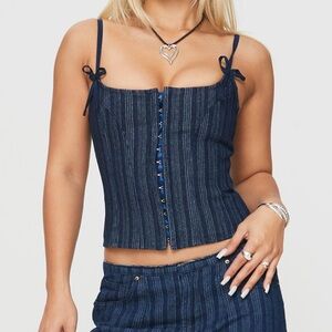 NWT princess polly denim corset